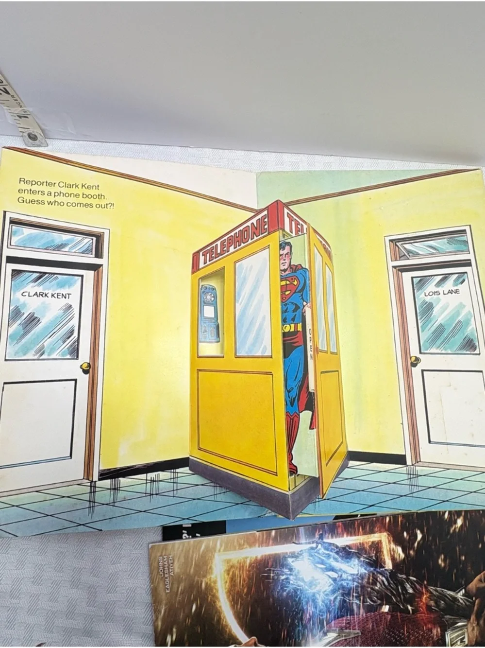 Vintage Superman Pop-Up Hardcover Book - and other random selections set.